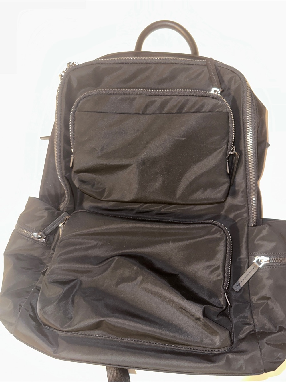 Italic laptop backpack with trolley strap